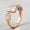 Load image into Gallery viewer, Double Band Diamond Ring In 14K Solid Gold, Baguette &amp; Round Diamonds, Centre Open Ring With Natural Diamonds, Gift For Her
