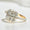 Load image into Gallery viewer, Round &amp; Baguette Diamond Ring in 14k Solid Gold, Illusion Diamond Gold Ring, Natural Diamonds, Ready To Ship, Women&#39;s Day Gift
