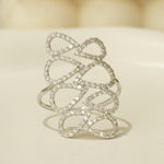 Load image into Gallery viewer, Pear Loop Cascade Diamond Ring, 14k Solid Gold Ring, Cocktail Diamond Ring, Natural Diamond, Statement Ring, Ready To Ship, Women&#39;s Day Gift
