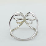 Load image into Gallery viewer, Butterfly Loop Diamond Ring, 14k Solid Gold, Natural Diamonds, Everyday Statement Ring, Animal Jewelry, Ready To Ship
