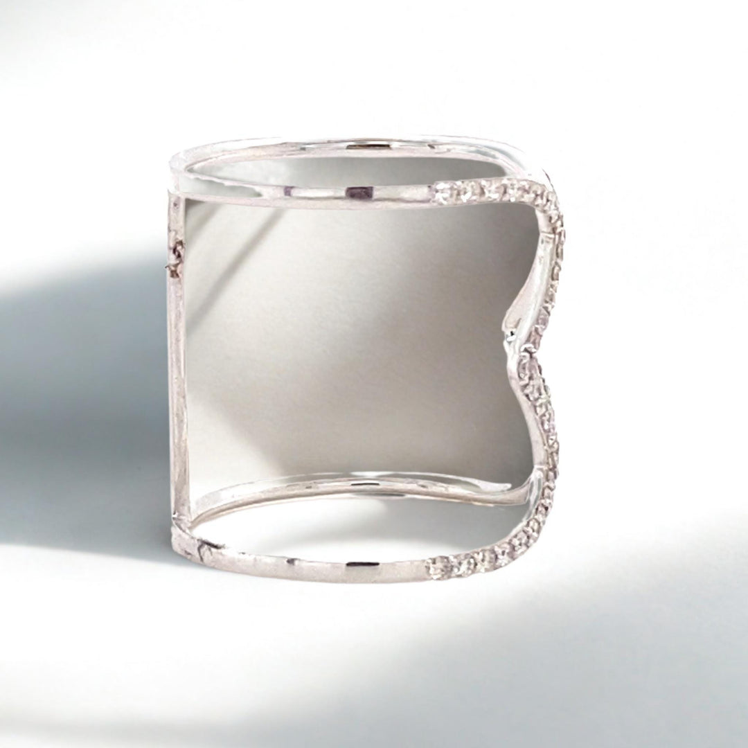 Criss Cross Diamond Ring, 14k Solid Gold, Natural Diamonds, Everyday Wear Jewelry, Ready To Ship, Women&#39;s Day Gift