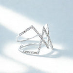 Load image into Gallery viewer, Criss Cross Diamond Ring, 14k Solid Gold, Natural Diamonds, Everyday Wear Jewelry, Ready To Ship, Women&#39;s Day Gift
