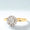 Load image into Gallery viewer, Clustered Diamond Ring In 14k Solid Gold, Natural Diamonds, Dual tone, Ready To Ship, Women&#39;s Day Gift
