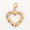 Load image into Gallery viewer, Heart Diamond Charm, 14k Solid Gold, Natural Diamonds, Everyday Staking Jewelry, Dual Tone Love Necklace, Twisted Statement Pendant
