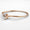 Load image into Gallery viewer, Lock &amp; Key Diamond Bracelet, 14k Solid Gold, Natural Diamonds, Dual Tone Charm Bangle, Stacking Statement Jewelry, Minimalistic Bracelet
