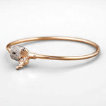 Load image into Gallery viewer, Lock &amp; Key Natural Diamond Minimalistic Bracelet: 14k Solid Gold Dual Tone Charm Stacking Bangle Jewellery, Certified Jewelry
