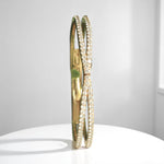 Load image into Gallery viewer, Crossover Wide Natural Diamond Bracelet: 14k Solid Gold Stackable Statement Bangle Jewellery, Certified Jewelry
