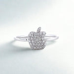 Load image into Gallery viewer, Apple Diamond Rings, 14k Solid Gold, Natural Diamonds, Stackable Ring, Minimalistic Ring, Everyday Jewelry, Ready To Ship, Women&#39;s Day Gift
