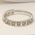 Load image into Gallery viewer, Heart Natural Diamond Eternity Ring: 14k Solid Gold Stackable Minimalistic Band, Certified Jewelry
