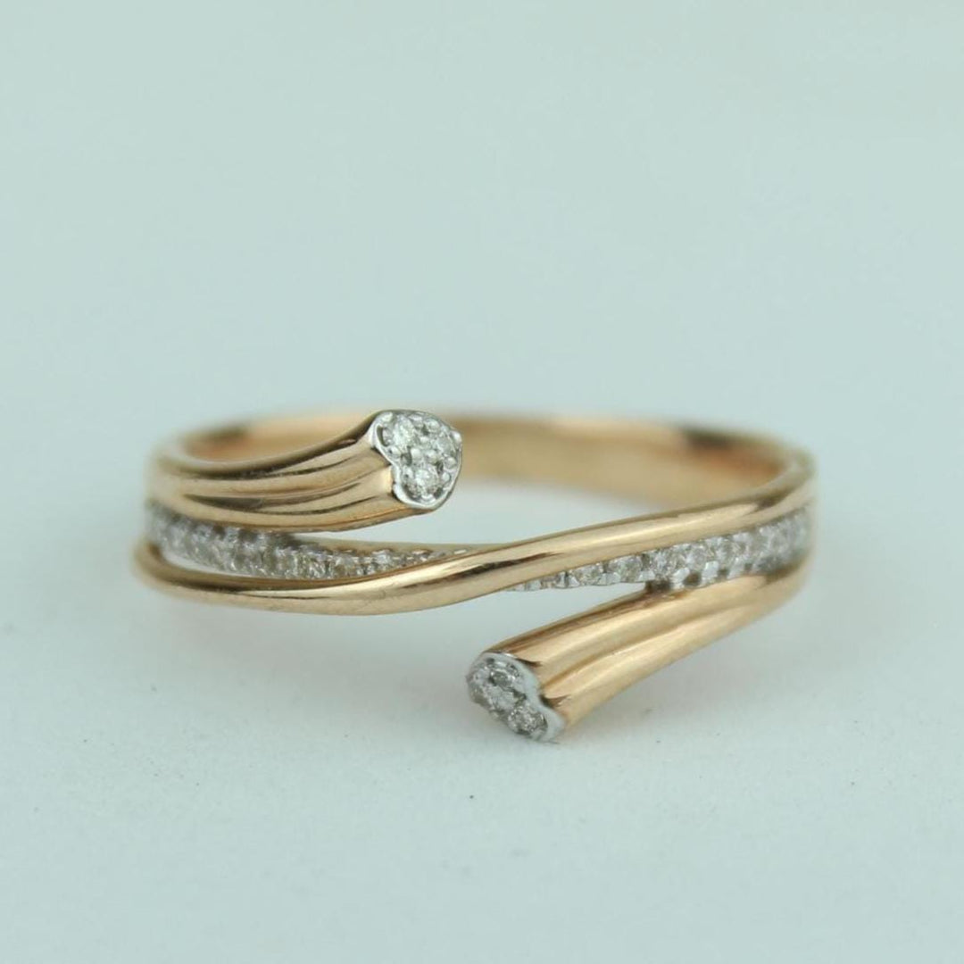 Diamond Ring in 14K Solid Gold , Natural Diamonds, , Everyday Jewelry Ready To Ship, Women&#39;s Day Gift