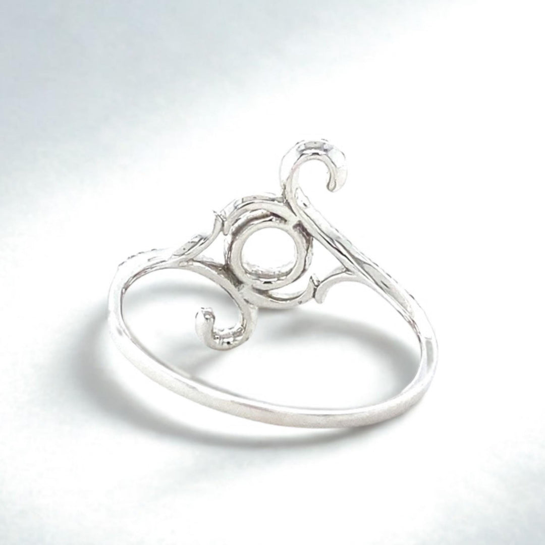 Diamond Rings, Floral And Vines Diamond Ring, 14k Solid Gold, Natural Diamonds, Stackable Rings, Ready To Ship, Women&#39;s Day Gift