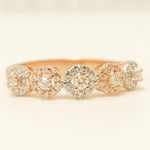 Load image into Gallery viewer, Diamonds Eternity Band Ring with Halo Setting, 14K Solid Gold, Natural Diamonds, Ready To Ship, Women&#39;s Day Gift
