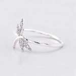 Load image into Gallery viewer, Dragonfly Diamond Ring, 14k Solid Gold, Natural Diamonds, Animal Ring, Everyday Minimalistic Jewelry, Ready To Ship
