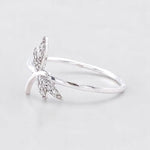 Load image into Gallery viewer, Dragonfly Diamond Ring, 14k Solid Gold, Natural Diamonds, Animal Ring, Everyday Minimalistic Jewelry, Ready To Ship
