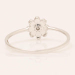 Load image into Gallery viewer, Flower Diamond Ring, 14k Solid Gold, IGI Certified, Natural Diamonds, Stackable Ring, Everyday Floral Ring, Minimalist Jewelry, Gift For Her
