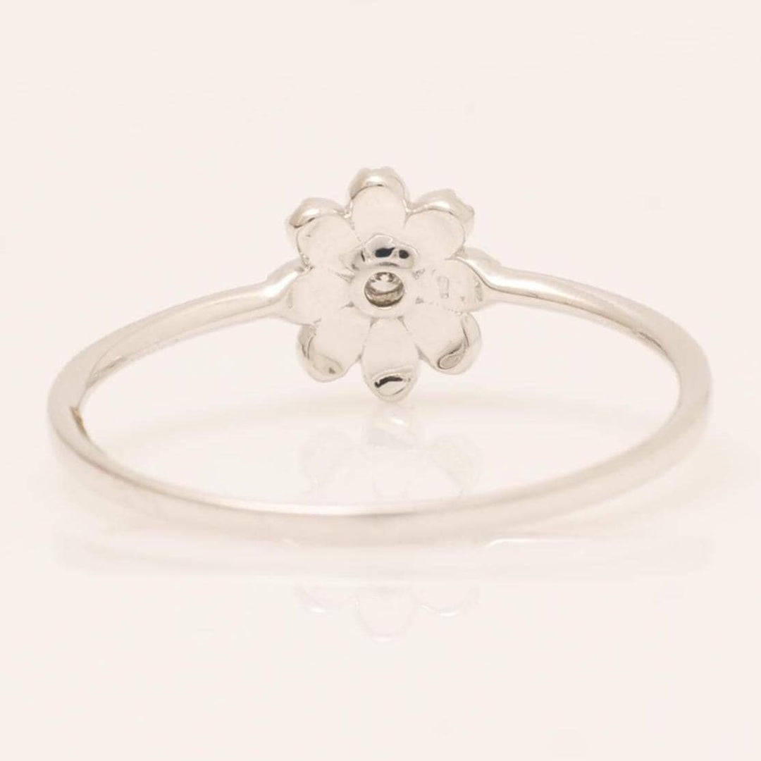 Flower Diamond Ring, 14k Solid Gold, IGI Certified, Natural Diamonds, Stackable Ring, Everyday Floral Ring, Minimalist Jewelry, Gift For Her