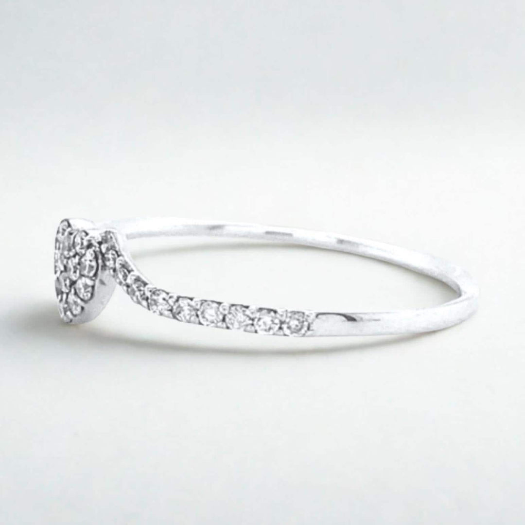 Heart Diamond Ring, 14k Solid Gold, Natural Diamonds, Proposal Ring, , Everyday Jewelry, Ready To Ship, Women&#39;s Day Gift