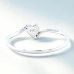 Load image into Gallery viewer, Heart Diamond Ring, 14k Solid Gold, Natural Diamonds, Proposal Ring, , Everyday Jewelry, Ready To Ship, Women&#39;s Day Gift
