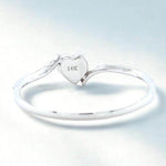 Load image into Gallery viewer, Heart Diamond Ring, 14k Solid Gold, Natural Diamonds, Proposal Ring, , Everyday Jewelry, Ready To Ship, Women&#39;s Day Gift
