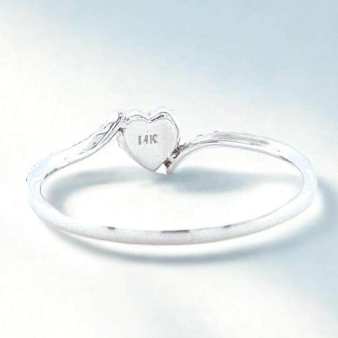Heart Diamond Ring, 14k Solid Gold, Natural Diamonds, Proposal Ring, , Everyday Jewelry, Ready To Ship, Women&#39;s Day Gift
