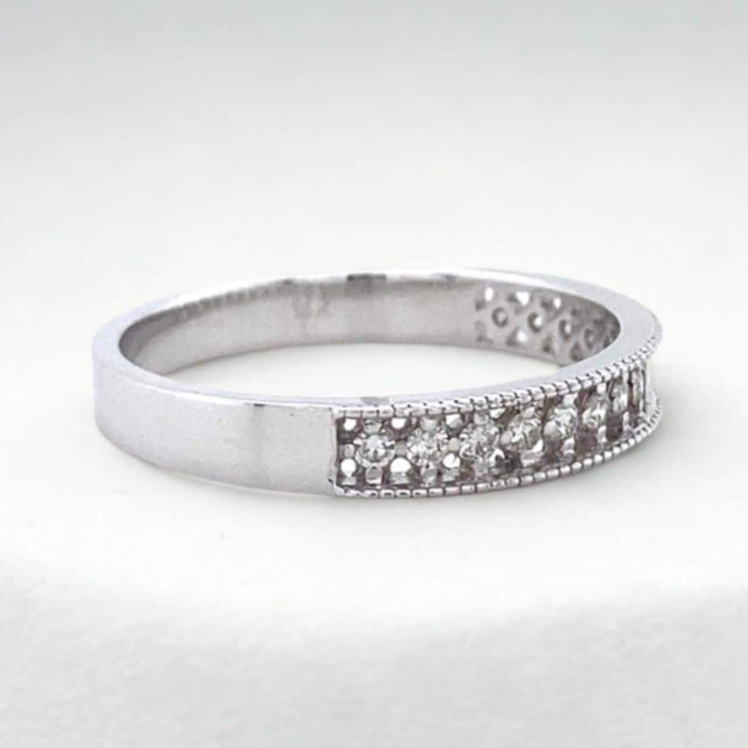 Round Diamond Eternity Band Ring, 14k Solid Gold, Natural Diamonds, Supporting Stacking Band, Everyday Minimalistic Jewelry, Ready To Ship