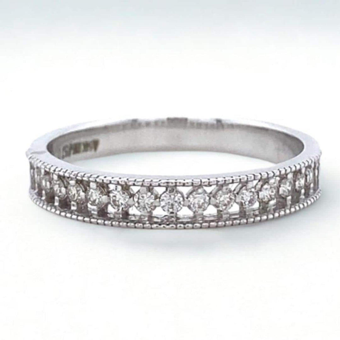 Round Diamond Eternity Band Ring, 14k Solid Gold, Natural Diamonds, Supporting Stacking Band, Everyday Minimalistic Jewelry, Ready To Ship