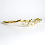 Load image into Gallery viewer, Rhombus Natural Diamond Open Cuff Bracelet: 14K Solid Gold Cluster Geometric Stackable Bangle Jewellery, Certified Jewelry
