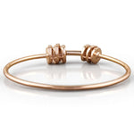 Load image into Gallery viewer, Spiral Cluster Diamond Bracelet, 14K Solid Gold, Natural Diamonds, Stackable Jewelry, Minimal Cuff Jewelry, Cocktail Statement Bangle
