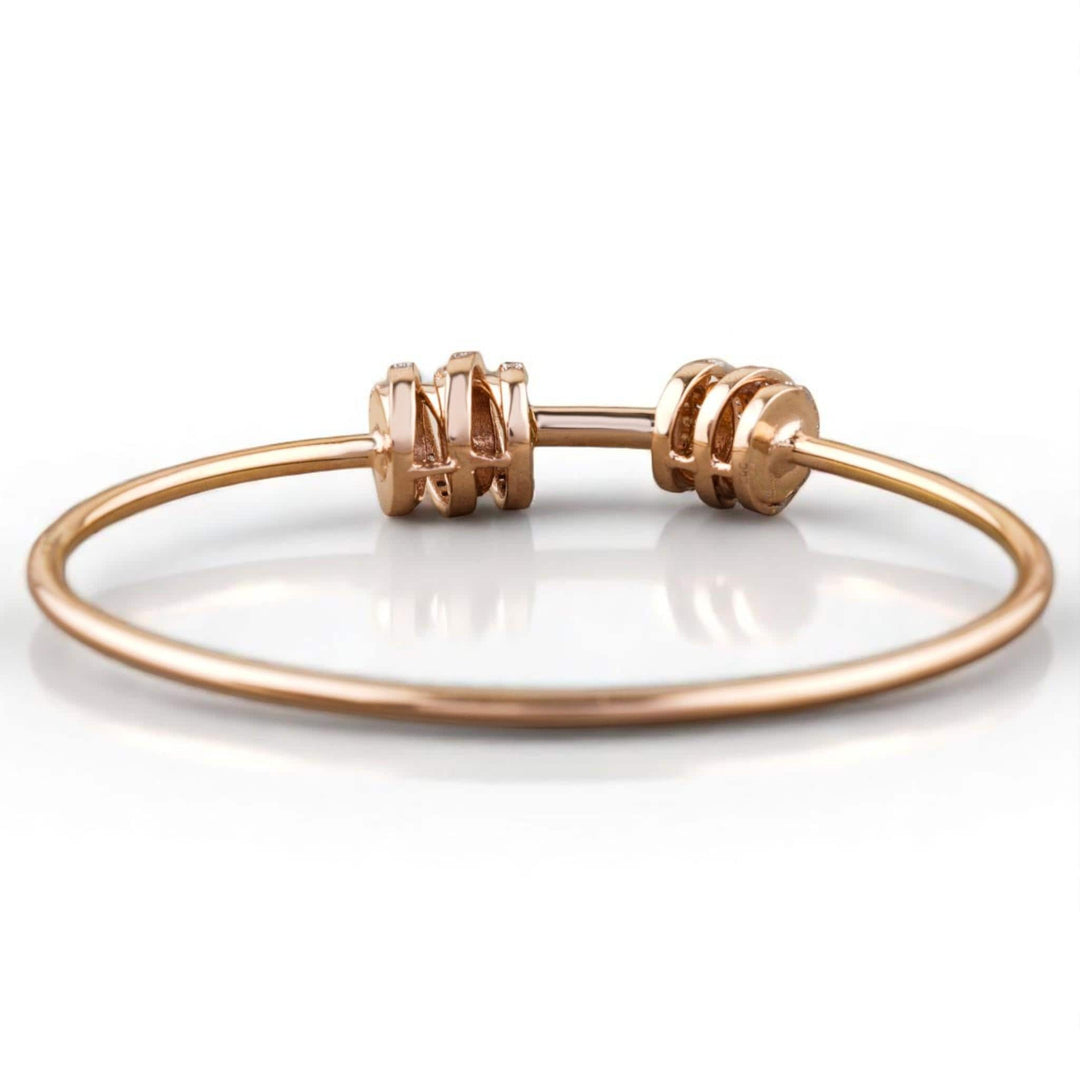Spiral Cluster Diamond Bracelet, 14K Solid Gold, Natural Diamonds, Stackable Jewelry, Minimal Cuff Jewelry, Cocktail Statement Bangle