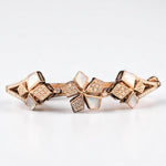 Load image into Gallery viewer, Floral Cluster Diamond Bracelet, 14k Solid Gold, Natural Diamonds, Mother Of Pearl Minimalistic Bangle, Statement Stackable Bracelet
