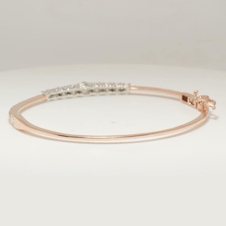 Solitaire Natural Diamond Cuff Bracelet: 14k Solid Gold Minimalist Statement Bangle Jewellery, Certified Jewelry