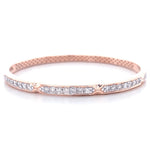 Load image into Gallery viewer, Green Enamel Natural Diamond Bracelet: 14k Solid Gold Minimalistic Bangle Jewellery, Certified Jewelry
