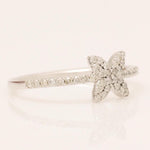 Load image into Gallery viewer, Butterfly Diamond Ring, 14k Solid Gold, IGI Certified, Natural Diamonds, Everyday Stackable Rings, Minimalist Jewelry, Gift for Her
