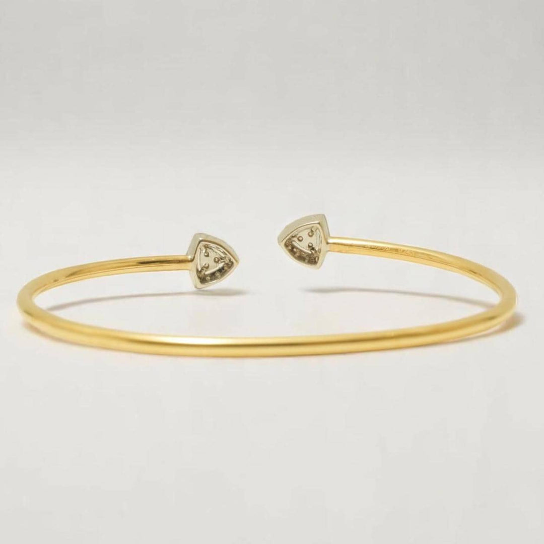 Cuff Diamond Bracelet in 18K Gold, Natural Diamonds, Stacking Bracelet, Ready To Ship, Women&#39;s Day Gift