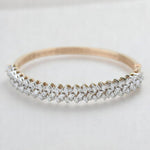 Load image into Gallery viewer, Floral Diamond Bracelet In 14k Solid Gold, Cluster Half Eternity Bracelet With Marquise Natural Diamonds, Ready To Ship, Women&#39;s Day Gift
