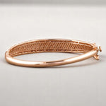 Load image into Gallery viewer, Statement Diamond Bangle Bracelet in 14k Solid Gold, Hinged Bracelet, Natural Diamonds, Ready To Ship, HRD Certified
