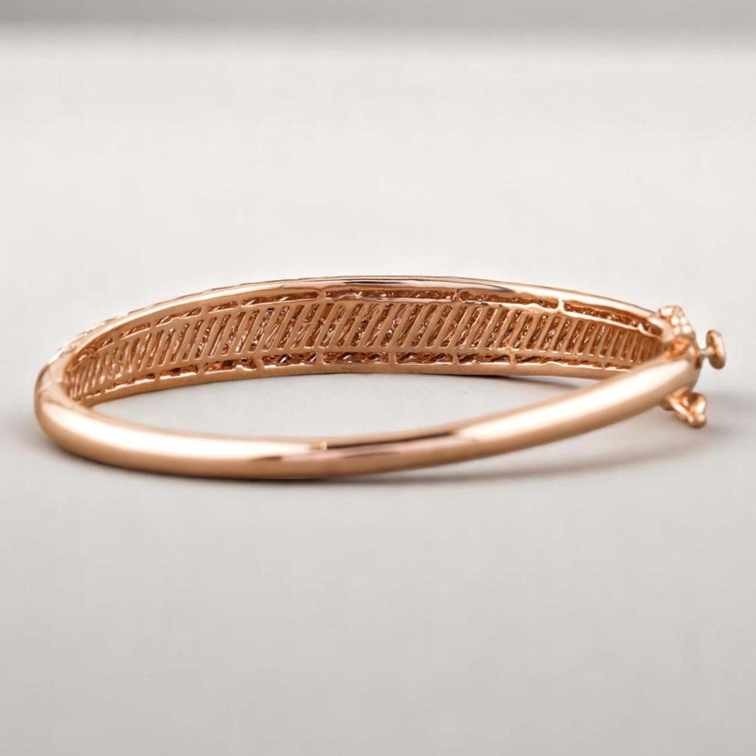 Statement Diamond Bangle Bracelet in 14k Solid Gold, Hinged Bracelet, Natural Diamonds, Ready To Ship, HRD Certified