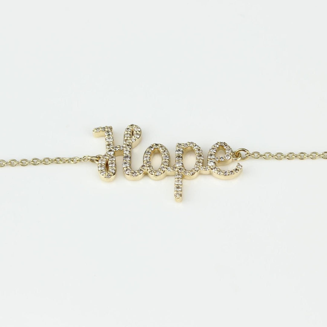 Hope Diamond Bracelet, 14k Solid Gold, Natural Diamonds, Affirmation Jewelry, Everyday Handcrafted Jewelry, Ready To Ship