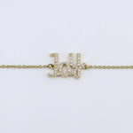 Load image into Gallery viewer, Joy Diamond Bracelet, 14k Solid Gold, Natural Diamonds, Affirmation Jewelry, Everyday Diamond Jewelry, Ready To Ship, Women&#39;s Day Gift
