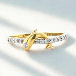 Load image into Gallery viewer, Dolphin Diamond Ring, 14k Solid Gold Fish Ring, Natural Diamonds, Everyday Diamond Jewelry, Stackable Ring, Ready To Ship, Women&#39;s Day Gift
