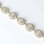 Load image into Gallery viewer, Round &amp; Oval Link Natural Diamond Tennis Bracelet: 14K Solid Gold Halo Cluster Illusion Jewellery, Certified Jewelry
