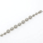 Load image into Gallery viewer, Round &amp; Oval Link Natural Diamond Tennis Bracelet: 14K Solid Gold Halo Cluster Illusion Jewellery, Certified Jewelry
