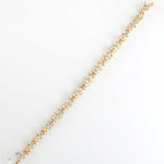 Load image into Gallery viewer, Floral Link Diamond Tennis Bracelet, 14k Solid Gold, Fancy Natural Diamonds, Two-Toned Bracelet, Stackable Statement Jewelry
