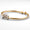 Load image into Gallery viewer, Initials Diamond Open Cuff Bracelet, 14k Solid Gold, Natural Diamonds, Personalized Letter Bracelets, Statement Stacking Jewelry

