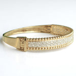 Load image into Gallery viewer, Gold Beaded Diamond Broad Bracelet, 14k Solid Gold, Natural Diamonds, Cluster Pave Bangle, Statement Bangle Bracelet, Stackable Jewelry
