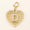 Load image into Gallery viewer, Heart Initial Diamond Charm, 14k Solid Gold, Natural Diamond, Everyday Staking Personalised Jewelry, Textured Letter Necklace, Ready To Ship
