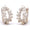 Load image into Gallery viewer, Leaves Diamond Huggie Earrings, 14k Solid Gold, Natural Diamonds, Marquise Pavé Cocktail Jewelry, Bridal Statement Hoops

