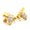 Load image into Gallery viewer, Kids Bumble Bee Diamond Stud Earrings, 14k Solid Gold, Natural Diamonds, Animal Jewelry, Gold Insect Studs, Gift for toddlers/girls/kids
