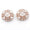 Load image into Gallery viewer, Oval Cluster Diamond Stud, 14k Solid Gold, Natural Diamonds, Marquise Floral Halo Earrings, Illusion Cocktail Studs, Statement Jewelry
