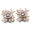 Load image into Gallery viewer, Leaflet Floral Diamond Stud Earrings, 14k Solid Gold, Natural Diamonds, Princess Marquise Cluster Jewelry,  Cocktail Statement Earrings
